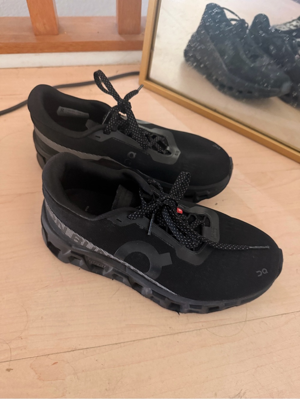On Running Womens Black Running Shoes